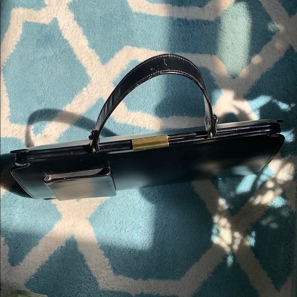 Vintage 60s top handle leather bag - Picture 2 of 8